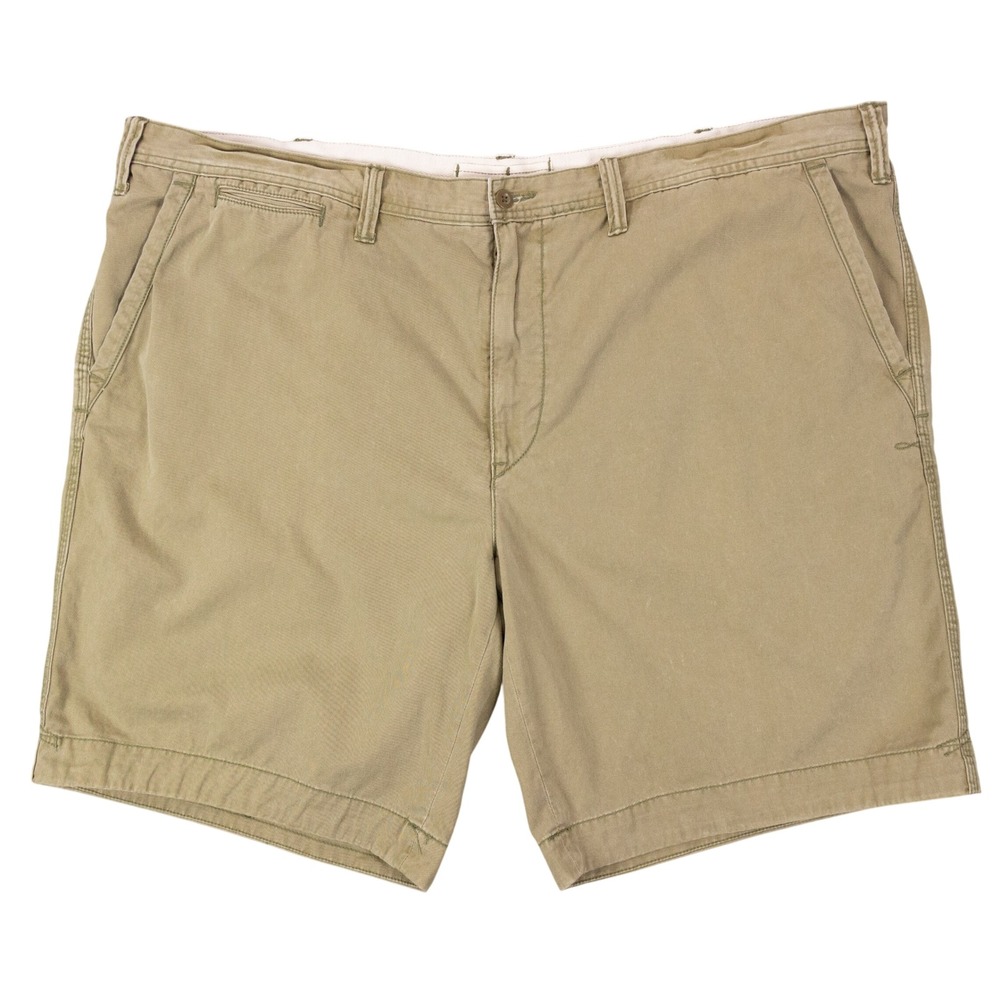 Polo Ralph Lauren Mens 48B Tan‎ Olive Classic Fit Chino Shorts Cotton Pony Logo